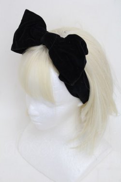 画像1: Jane Marple / リボンヘアバンド  黒 S-25-12-21-007-JM-AC-AS-ZS