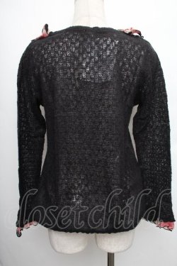 画像2: axes femme / 花柄リボンニット  黒 S-25-12-21-051-AX-TO-HR-ZS