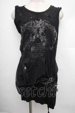 画像1: h.ANARCHY / メッシュ重ねタンク  黒 S-25-12-21-053-HN-TO-HR-ZS