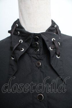 画像4: PEACE NOW / レースアップブラウス  黒 S-25-12-21-054-PU-BL-HR-ZS