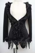 h.naoto Blood / フリルレースボレロ  黒 S-25-12-21-055-HN-TO-HR-ZS