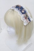 hiroko tokumine / 花柄ヘッドドレス  紺 S-25-12-21-008-LO-AC-AS-ZS