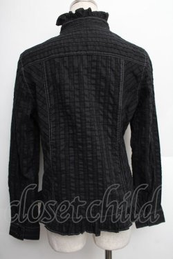 画像2: ALGONQUINS / クラウン刺繍ブラウス  黒 S-25-12-21-056-AL-BL-HR-ZS