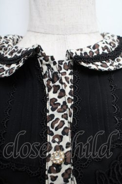 画像2: axes femme / レオパードブラウス  黒 S-25-12-21-057-AX-TO-HR-ZS