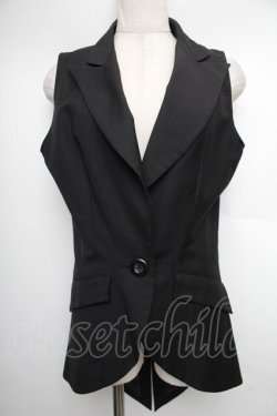 画像1: BPN / 1つボタンベスト  黒 S-25-12-21-061-GO-TO-HR-ZS