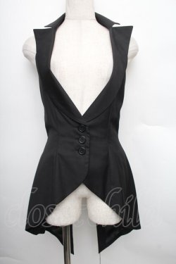 画像1: BPN / ホルター燕尾ベスト  黒 S-25-12-21-062-GO-TO-HR-ZS