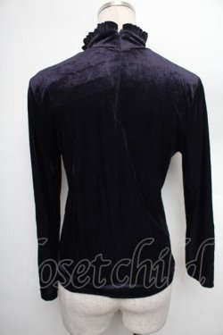 画像2: Jane Marple Dans Le Salon / ベロアトップス  紺 S-25-12-21-064-JM-TO-AS-ZS