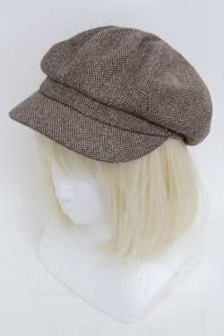 画像1: an another angelus / チェックキャスケット  ブラウン S-25-12-21-011-CA-AC-AS-ZS