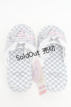 画像1: m petit by misako / マイメロディクロミスリッパ  黒 S-25-12-21-014-LO-ZA-AS-ZS