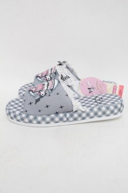 画像2: m petit by misako / マイメロディクロミスリッパ  黒 S-25-12-21-014-LO-ZA-AS-ZS