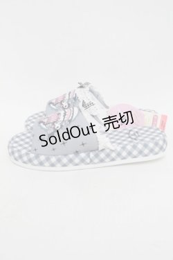 画像2: m petit by misako / マイメロディクロミスリッパ  黒 S-25-12-21-014-LO-ZA-AS-ZS