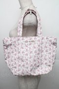 Maison de FLEUR / 撥水加工フラワープリントトートバッグS  白 S-25-12-21-017-LO-BG-AS-ZS