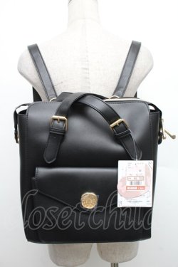 画像1: m petit by misako / AMリュック  黒 S-25-12-21-023-LO-BG-AS-ZS