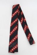 PEACE NOW / トランプネクタイ  黒ｘ赤 S-25-12-21-004-PU-ZA-HR-ZS