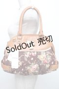 axes femme / 花柄ボストンバッグ  チャ S-25-12-21-026-AX-BG-HR-ZS