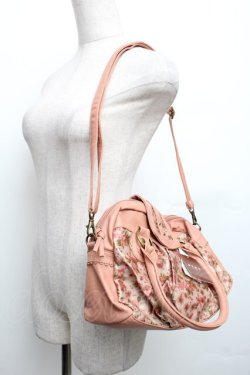 画像3: axes femme / 花柄合皮ボストンバッグ  アワピンク S-25-12-21-027-AX-BG-HR-ZS