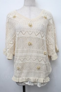 画像1: axes femme / ラメニット  アイボリー S-25-12-21-034-AX-TO-HR-ZS