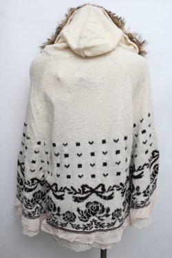 画像2: axes femme / パネル柄ニットポンチョ  キナリ S-25-12-21-036-AX-CO-HR-ZS