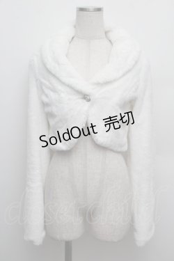 画像1: LIZ LISA / ファーボレロ  白 S-25-12-23-001-LO-TO-HR-ZS