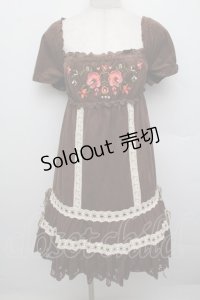 LIZ LISA / お花刺繍チュニック  ブラウン S-25-12-23-027-LO-OP-HR-ZS