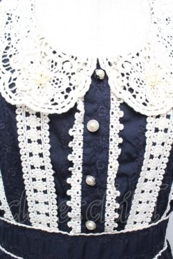 画像4: axes femme / コットン刺繍ワンピース  紺 S-25-12-23-030-AX-OP-HR-ZS