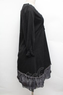 画像2: axes femme / 裾チュールチュニック  黒 S-25-12-23-032-AX-TO-HR-ZS