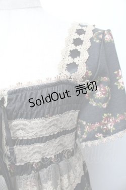 画像3: axes femme / カットソー花リース柄チュニ  黒 S-25-12-23-034-AX-OP-HR-ZS