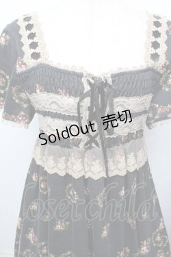 画像4: axes femme / カットソー花リース柄チュニ  黒 S-25-12-23-034-AX-OP-HR-ZS