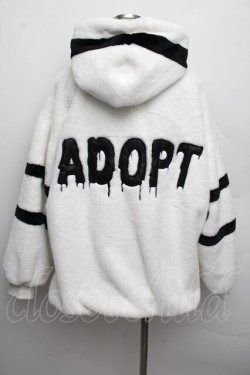 画像2: NOEMIE / バックロゴファーユニセックスブルゾン  白ｘ黒 S-25-12-23-004-LO-JA-HR-ZS