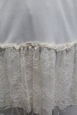 画像3: axes femme / 繊細レースミディ丈ペチスカート  キナリ S-25-12-23-040-AX-SK-HR-ZS