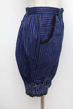 画像3: ALICE and the PIRATES / ストライプクランリボンパンツ  黒ｘ青 S-25-12-23-048-PA-PA-HR-ZS