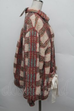 画像3: merry jenny / チェックボアリボンブルゾン  ピンク S-25-12-23-005-LO-JA-HR-ZS