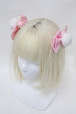 画像1: Angelic Pretty / うさぎのしっぽコーム  ピンク S-25-12-23-051-AP-AC-HR-ZS