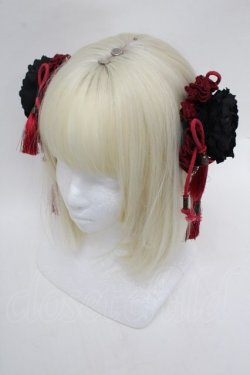 画像1: Ozz oneste / チャイナデザインクリップ  黒ｘ赤 S-25-12-23-055-OO-ZA-HR-ZS