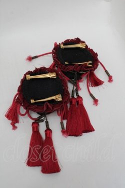 画像3: Ozz oneste / チャイナデザインクリップ  黒ｘ赤 S-25-12-23-055-OO-ZA-HR-ZS