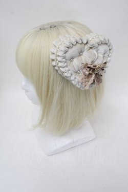 画像1: Hoshibako Works / カクテルハット「ハートギフト」  アイボリー S-25-12-23-056-LO-AC-HR-ZS