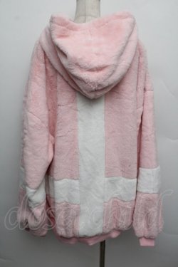 画像2: Amilige / クロスラインファージャケット  ピンクｘ白 S-25-12-23-006-PU-CO-HR-ZS