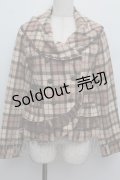 axes femme / ウールチェックジャケット  ベージュ S-25-12-23-008-AX-CO-HR-ZS