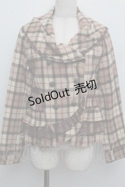 画像1: axes femme / ウールチェックジャケット  ベージュ S-25-12-23-008-AX-CO-HR-ZS