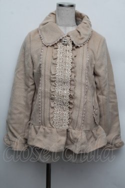 画像1: axes femme / レースショートコート  ベージュ S-25-12-23-010-AX-JA-HR-ZS