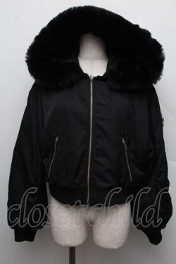 画像1: EATME / フェイクファーブルゾン  黒 S-25-12-23-014-LO-JA-HR-ZS