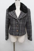 Jane Marple / ウールチェックジャケット  グレー S-25-12-23-015-JM-JA-AS-ZS