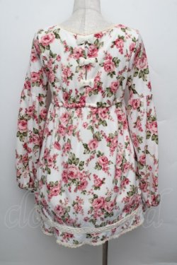 画像2: LIZ LISA / ローズ柄チュニック  白ｘピンク S-25-12-23-017-LO-TO-HR-ZS