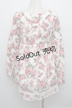 画像2: LIZ LISA / ローズ柄チュニック  白ｘピンク S-25-12-23-017-LO-TO-HR-ZS