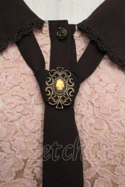 画像4: axes femme / タイ付き総レースチュニック  アワピンク S-25-12-23-019-AX-OP-HR-ZS