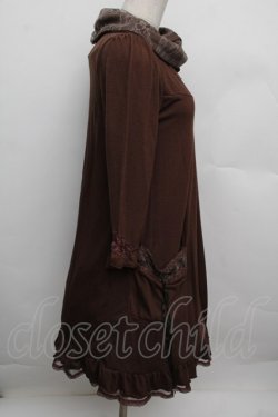 画像2: axes femme / 2wayタートルカットソーワンピ  ブラウン S-25-12-23-024-AX-OP-HR-ZS