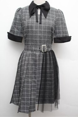 画像1: EATME / シャツカラープリーツラップワンピース S グレー S-25-12-24-052-LO-OP-TK-ZS