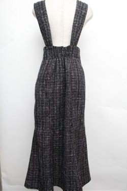 画像2: axes femme POETIQUE / サス付ツイードマーメイドスカート  黒 S-25-12-24-055-AX-SK-HR-ZS