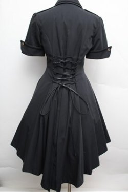 画像2: ATELIER BOZ //メイファススカート付ジャケットワンピース  黒×ワイン S-25-12-24-056-EL-OP-TK-ZS