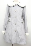 Amavel / ビジューボタンリボンポケットコート  グレー S-25-12-24-060-CA-CO-HR-ZS